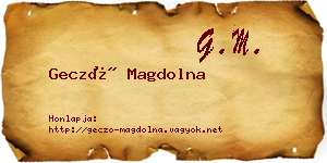 Gecző Magdolna névjegykártya